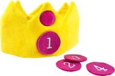 Bumba - Coiffe à habiller - Couronne d'anniversaire en peluche - avec numéros de 4 ans