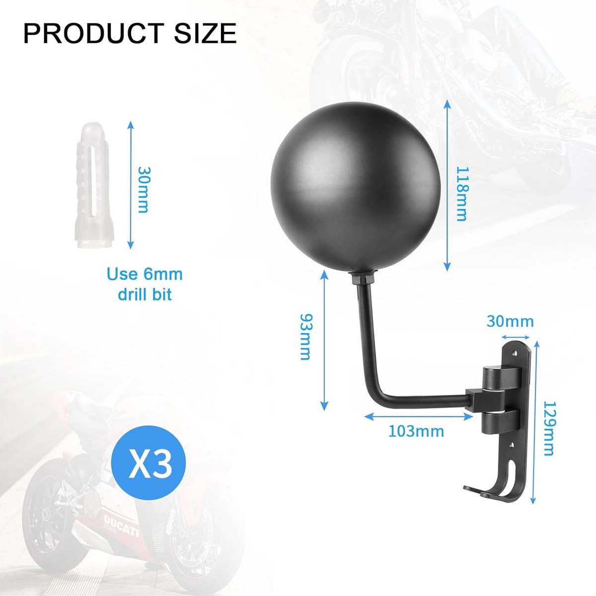 Helmhouder muur, motorgarderobe, motorhelmhouder, ruimtebesparende helmstandaard voor motorfiets, voetbal en fietsuitrusting, motoraccessoires voor tactische uitrusting, vest, helmplaat