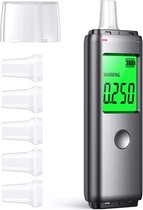Deluqse Digitale Alcoholtester - Compact - Alcoholtester Frankrijk - Alcoholmeter - Blaastest - 10 Extra Mondstukjes - Oplaadbaar - Ademtest