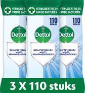 Dettol Doekjes Hygiënische 110st - 3 Stuks - Voordeelverpakking