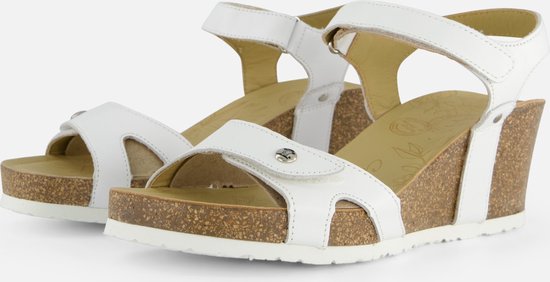 Panama Jack Julia Basics B17 sandalen met sleehak wit - Maat 42