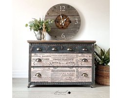 Redesign with Prima - Découpage - Floral Text - 48.26 x 76,2 cm