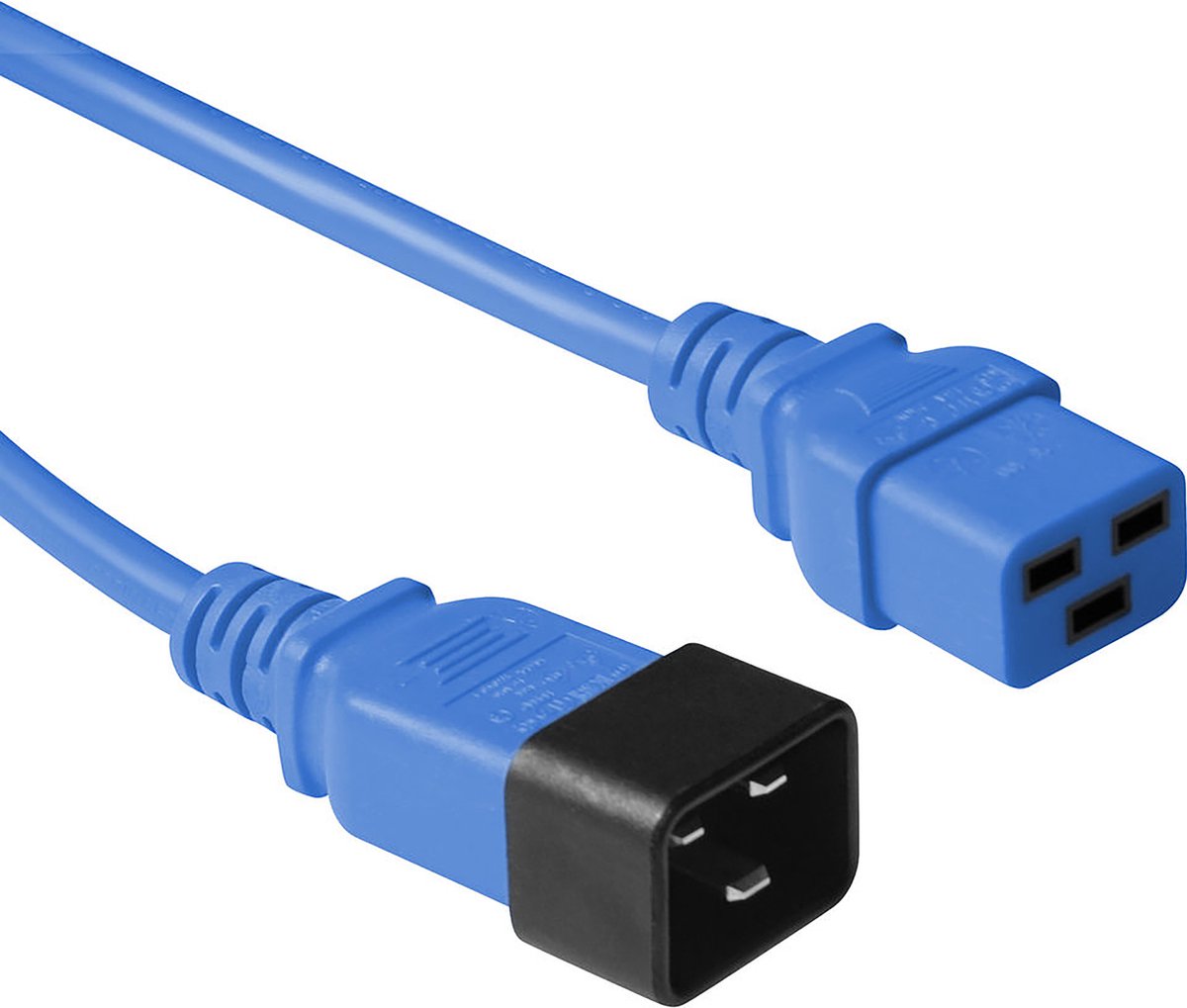ACT Netsnoer C19 - C20 blauw 1,2 m AK5093