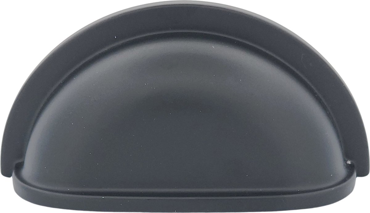 Klassieke komgreep Columbia handgreep zwart 76mm boormaat - Meubelgreep keuken - Inclusief schroeven