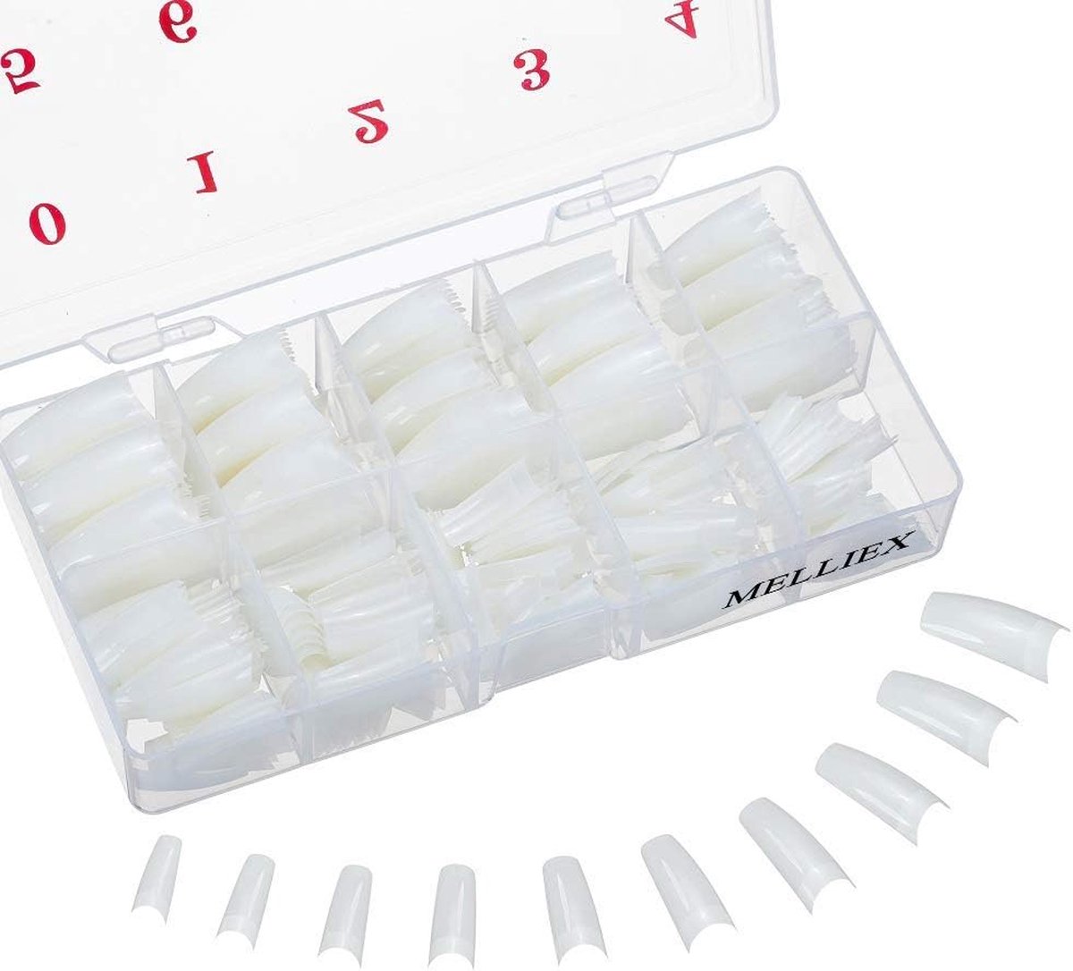 Goedkoopste 500 stuks valse nagels, acryl, kunst, Franse nepnagels, tips, met doos, voor vrouwen meisjes (natuurlijk