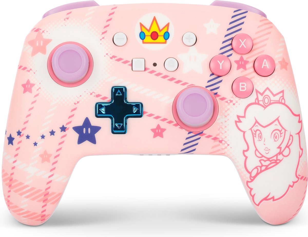 PowerA Geavanceerde Draadloze Controller - Nintendo Switch - Prinses Peach Plaid