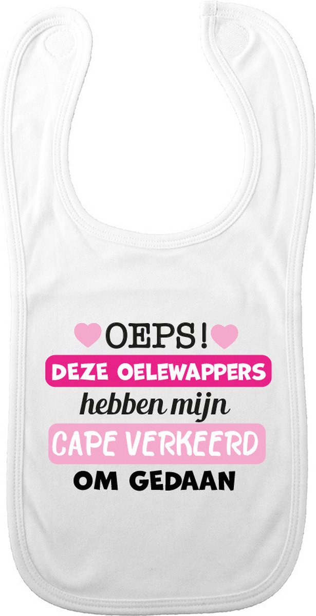 Goedkoopste Bellatio Decorations Baby slabbetje - roze - oelewappers - kraam cadeau - slab/morsdoek