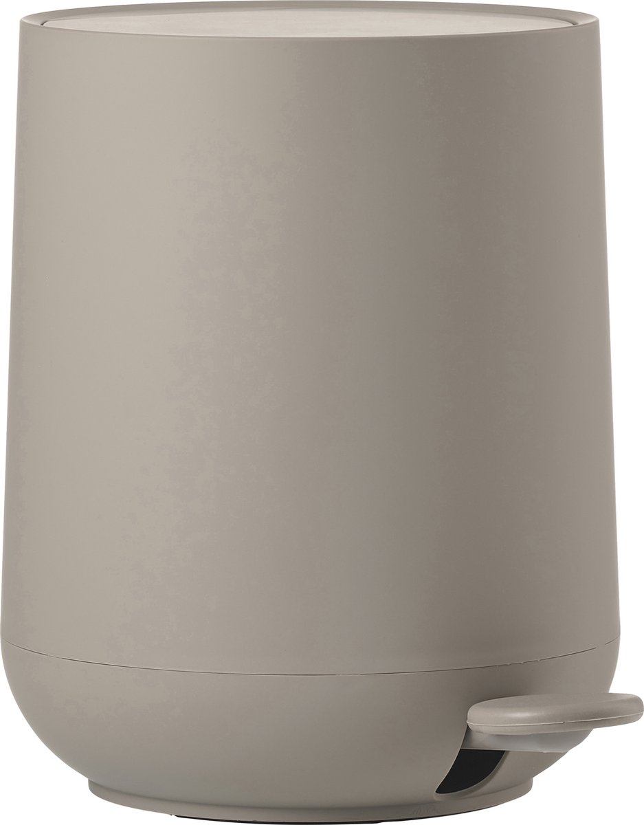 Goedkoopste Zone Denmark Nova Pedaalemmer Dia 20,5 x 23,5 cm 3 liter Taupe - prullenbak - ABS kunststof - badkamer - keuken - toilet