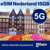 Nederland eSIM - 15 GB - Prepaid Simkaart - 42 Dagen - 4G & 5G - GoSIM
