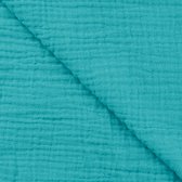 Mousseline - Dubbellaags mousseline - 1.40m breed - Wasbaar - Kinderkleding en decoratie - Turquoise