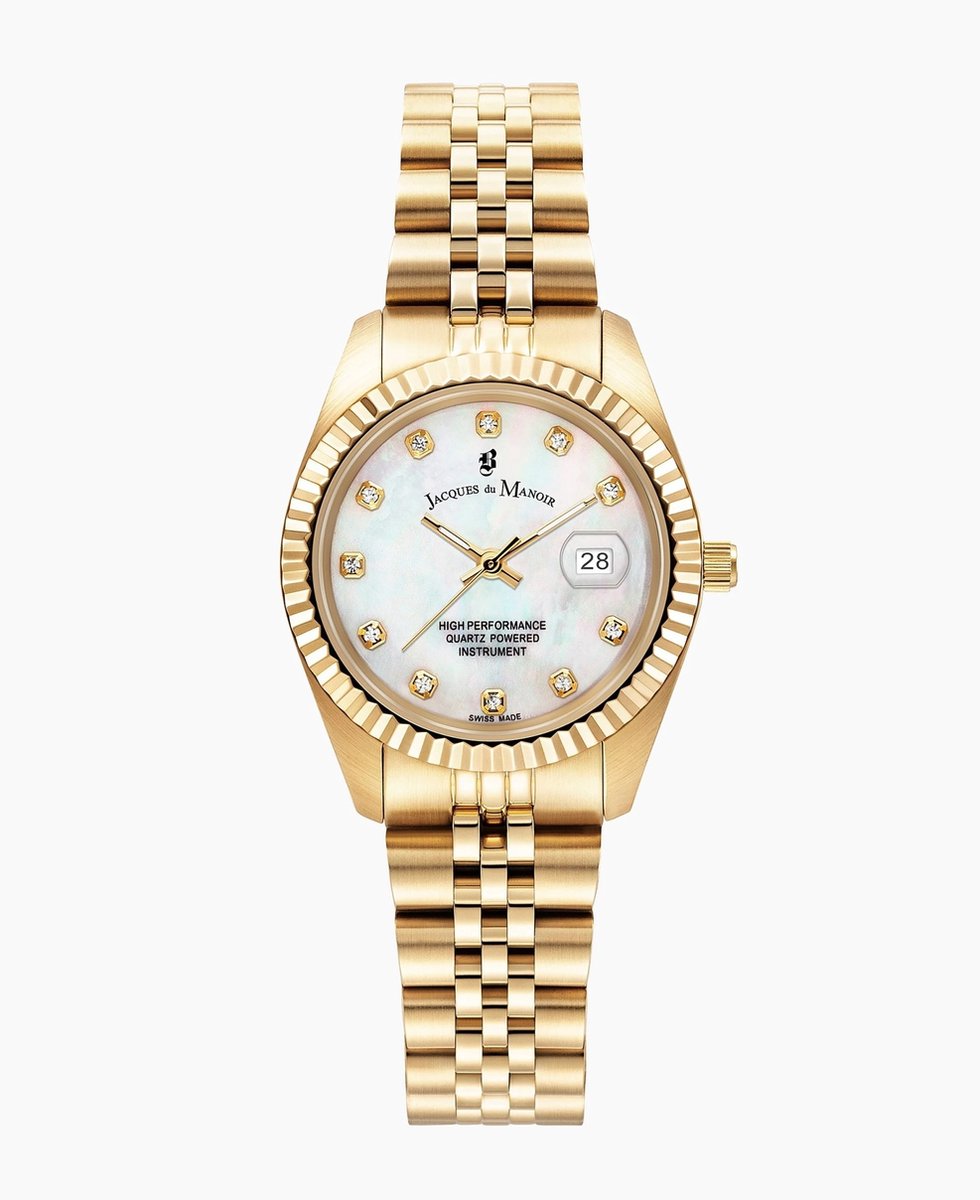 Jacques du Manoir Inspiration Gold JWL01203 - Dameshorloge - Ø 31 MM