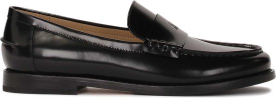 Black versatile slip-on half shoes