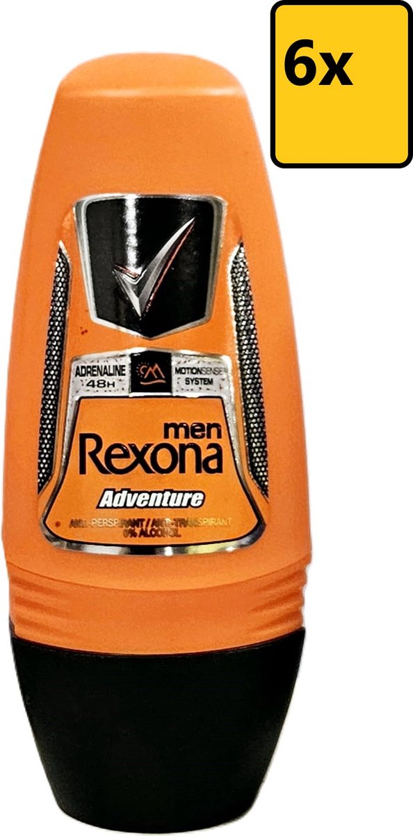 Goedkoopste Rexona Men Adventure - MotionSense System - 48H Adrenaline - 6x 50 ml