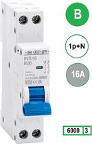 SEP INS18 installatieautomaat 1p+n B16 6kA 1mod (18mm)