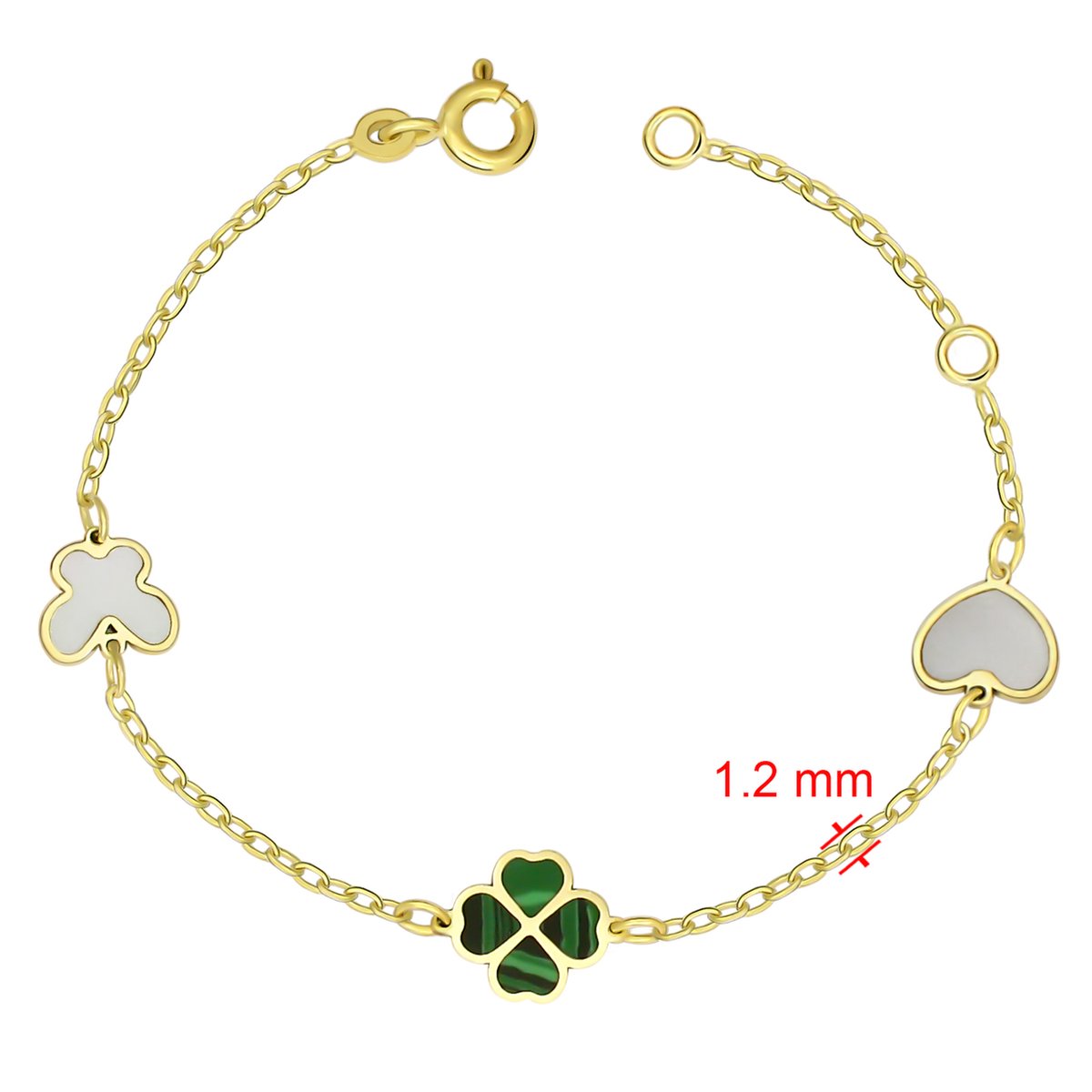 Juwelier Zwartevalk 9 karaat gouden kinder armband - 13.181/11-13cm
