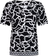 Zoso T-shirt Phoenix Print Travel Shirt 242 0000 0016 Black White Dames Maat - M