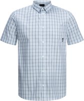 Jack Wolfskin Hot Springs Shirt Men - Outdoorblouse - Heren - Soft Blue Check - Maat M