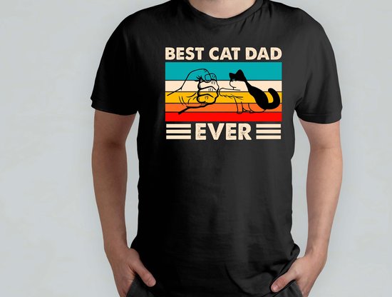 BEST CAT DAD EVER - T Shirt - Cats - Gift - Cadeau - CatLovers - Meow - KittyLove - Katten - Kattenliefhebbers - Katjesliefde - Prrrfect - Tarot