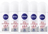 Nivea Dry Confidence Deo Roller - 5 x 50 ml