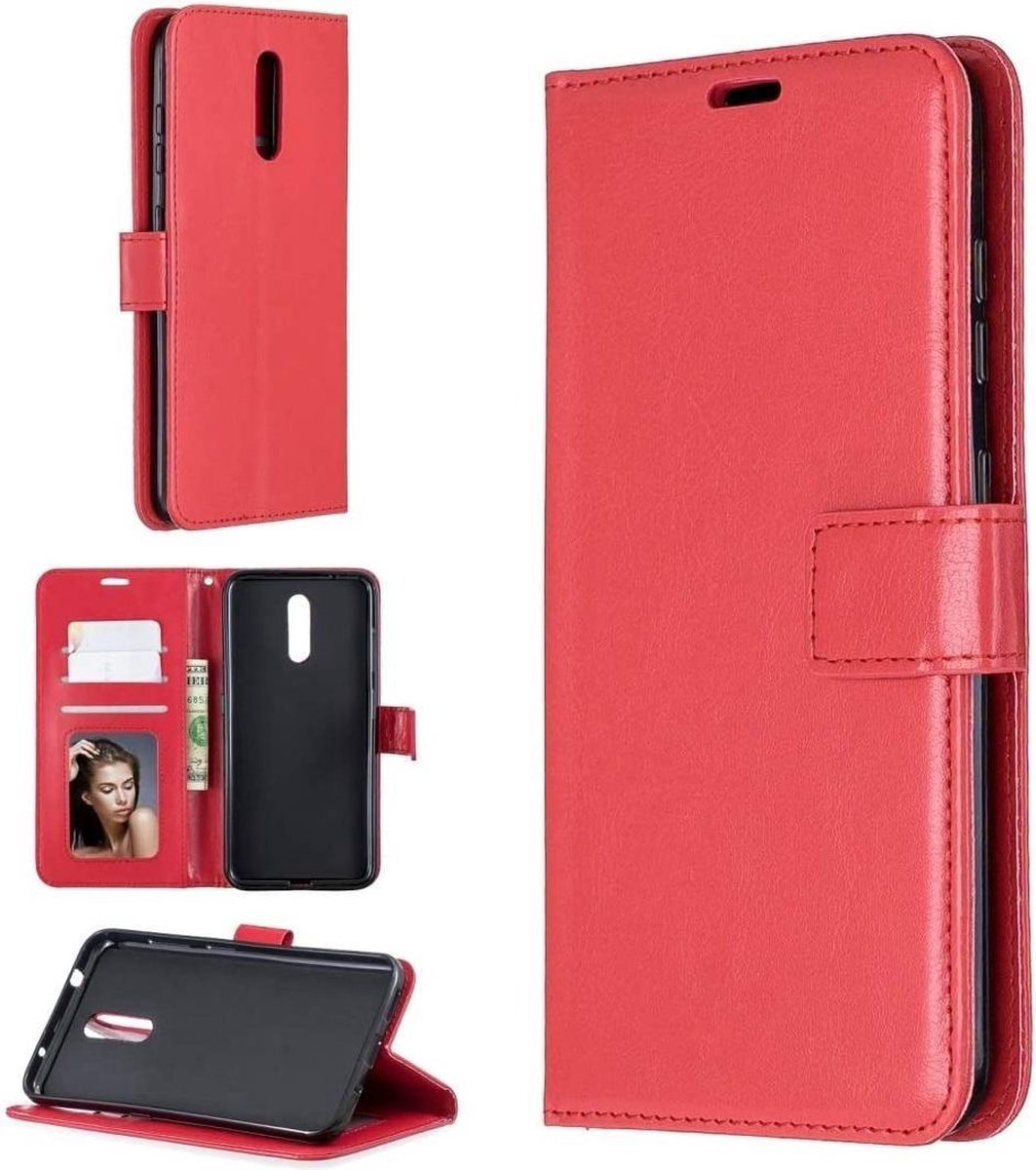 Bookcase Geschikt voor: Nokia 5.1 Plus - Rood - portemonnee hoesje