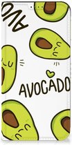 Mobiel Bookcase Valentijn Cadeautje Haar Geschikt voor Samsung Galaxy A55 Smart Cover Hoesje Avocado Singing