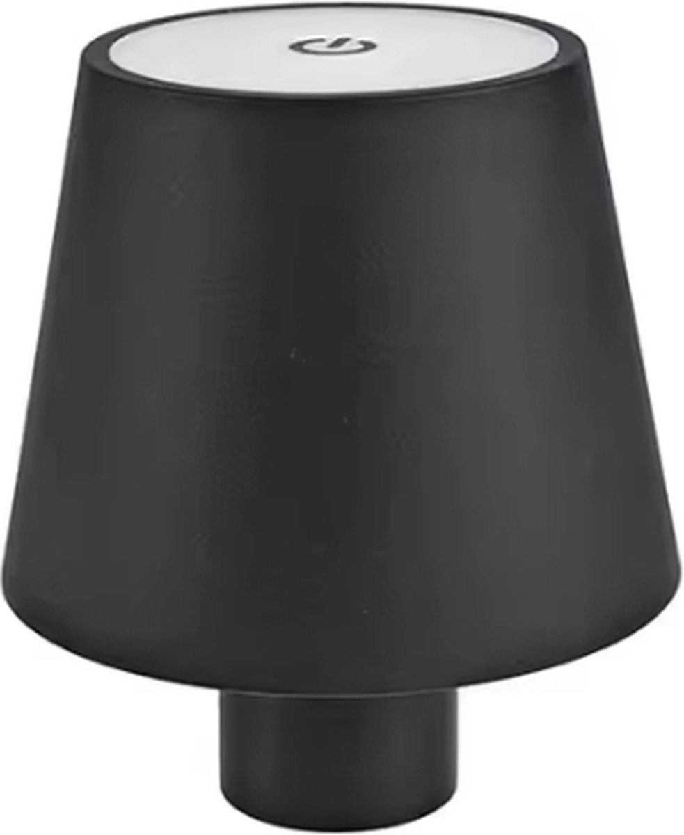 Flessenlamp - Tafellamp - Zwart - Usb Oplaadbaar - Warm wit - Touch Dimbaar - LED