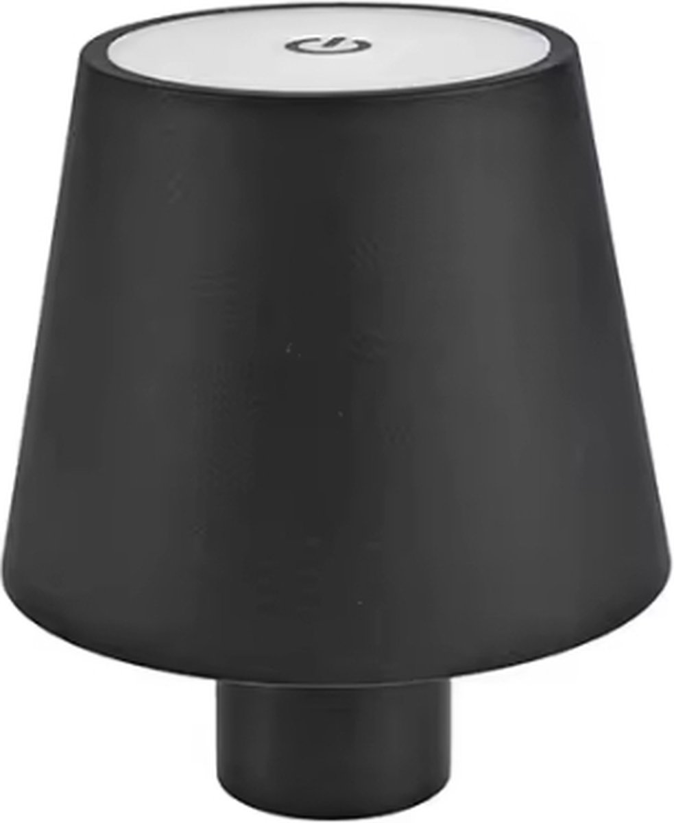 Flessenlamp - Tafellamp - Zwart - Usb Oplaadbaar - Oplaadbare Tafellamp - Warm wit - Touch Dimbaar - LED