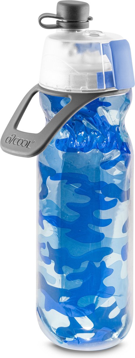 O2COOL - Mist 'N Sip® waterfles met vernevelaar - Camo Blauw