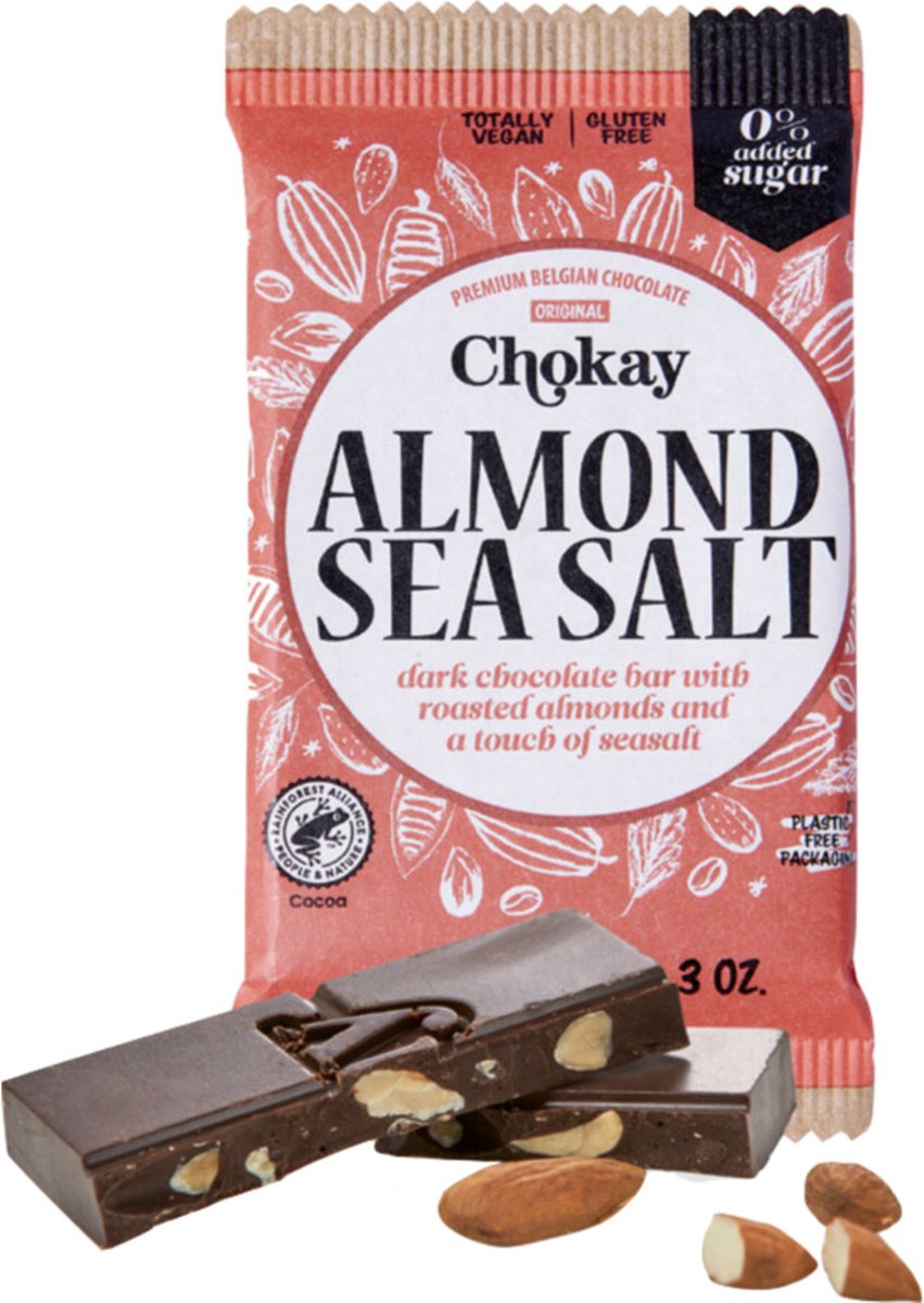 Goedkoopste Chokay Pure Chocolade Amandel Zeezout 85GR