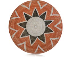 Canal Living - Lilly wandspiegel - Ø90 cm - Rotan - Jaren 70 Geïnspireerd - Wandbekleding - Hangende spiegel