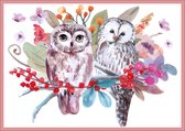 Valentijnskaart - Valentijn, Liefde, Huwelijk, Trouwen, Relatie - Leuke Post - V17 - Ansichtkaart - 2 uilen