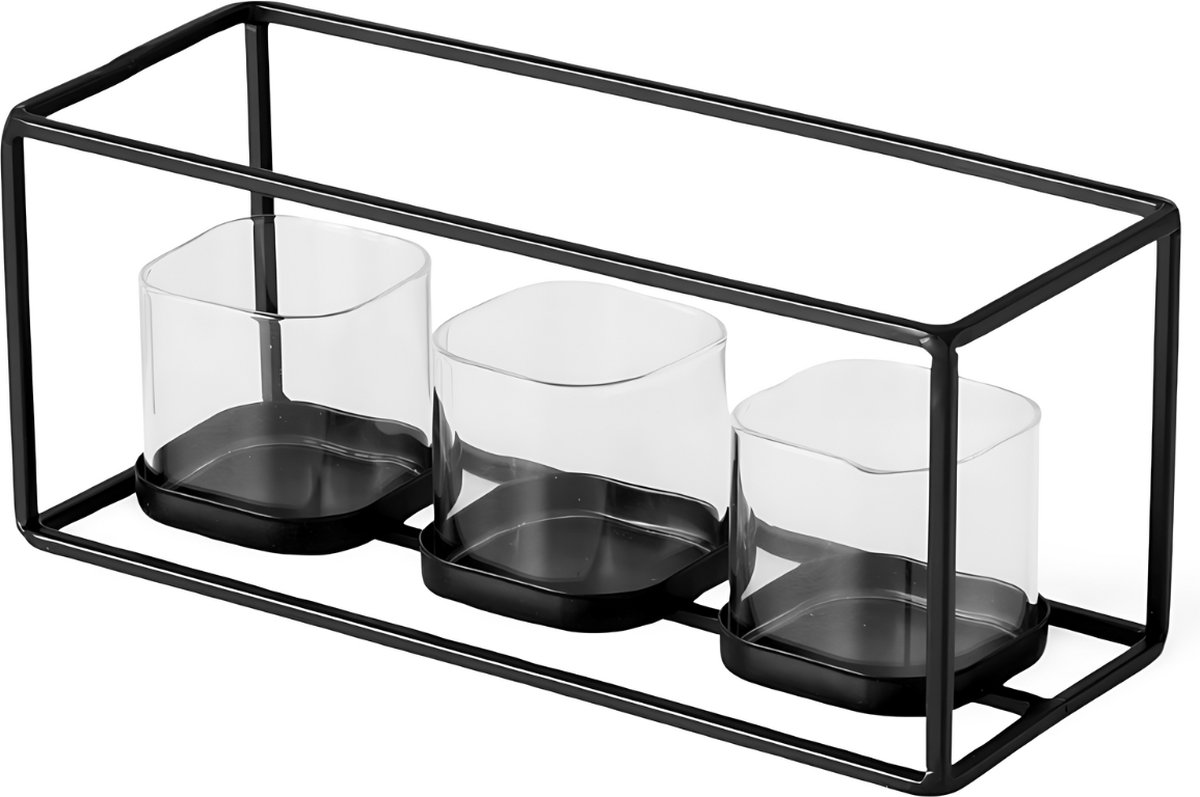 Design Waxinelichthouder Zwart