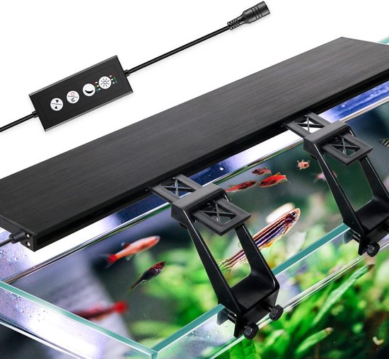 Foto: Aquarium led verlichting met instelbare helderheid dimbare aquariumverlichting met timer 24 7 modus 7 kleuren verstelbare timer en helderheid 22w voor aquaria van 60 75cm