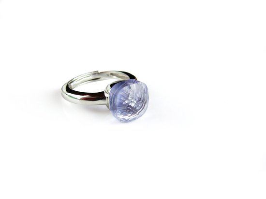 Ring in zilver model pomellato lila steen