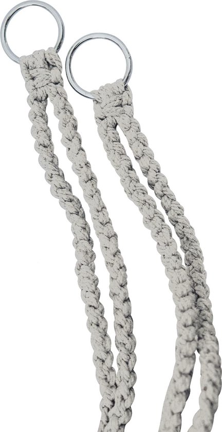 Flintronic Set Van 1 Macramé Hangmand, Hangmand Van Katoenen Touw Hangpot Voor Planten Met 1 S Metalen Haak Voor Binnen Tuin Woonkamer Buiten Balkon Raam Balkons Wanddecoratie