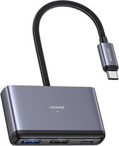 USAMS 5-in-1 USB-C Hub - voor PC/Laptop - Zilver