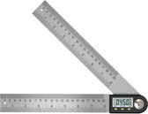 Hoekmeter-Hoekliniaal-Aftekenhulp-Tegelgat zoeker -Digitale hoekzoeker -0-360° digitale hellingsmeter- RVS hoekmeter liniaal- met LCD Dis