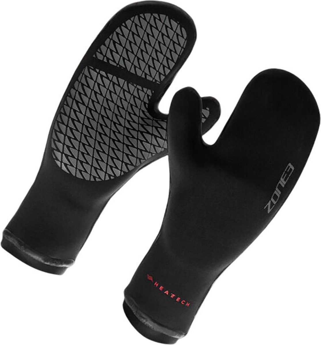 2025 Zone3 Thermo Tech Warme Zwemwanten - Black / Silver /