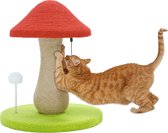 HandyHaven® - Kattenkrabpaal - Paddestoel - Decoratie - Kittens - Katten - Poezen - Speel - Katten speel paal - Sisal - 47cm hoog