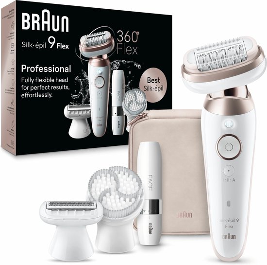 Braun Silk-épil 9 Flex 9-360 3D 40 pincetten Roze, Wit