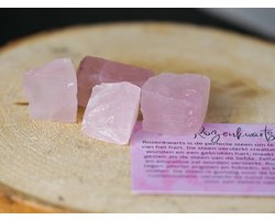 Rozenkwarts ruwe steen - edelstenen - Perfect cadeau voor vrouwen- Inclusief uitleg - Spiritueel - Rosequartz - Liefde - Connectie - Trauma - Healing - Gebroken Hart - Verlies - Verdriet - 100% NATUURLIJK