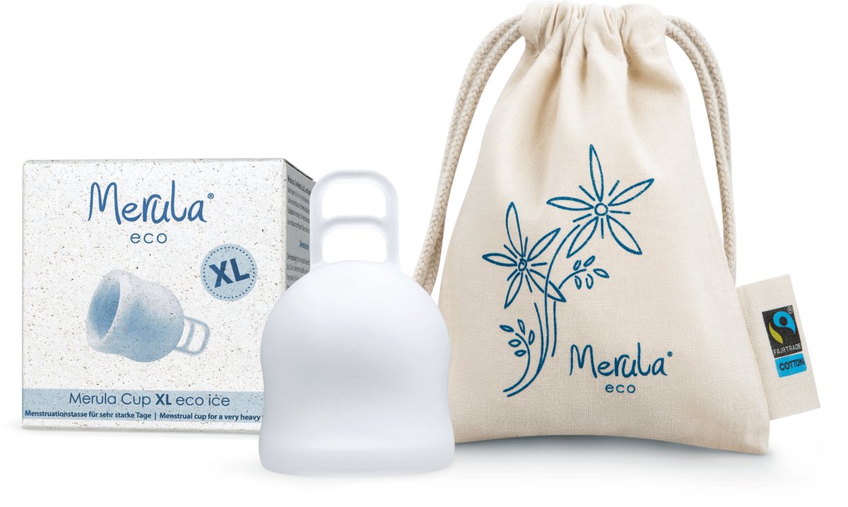 Merula XL - Menstruatiecup - Ice - Milieuvriendelijk - Gezond menstrueren - Alternatief voor tampons