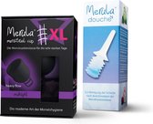 Merula menstruatie cup XL + Merula douche - midnight zwart