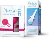 Merula menstruatie cup + Merula douche - strawberry roze