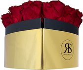 flowerbox longlife coco rood ruim assortiment aan luxe handgemaakte cadeaus verras op een speciale manier 2 jaar houdbare rozen