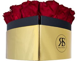 Flowerbox Longlife Norah rood - Rosuz - 3 jaar houdbare échte rozen! Luxe Valentijnscadeaus voor haar
