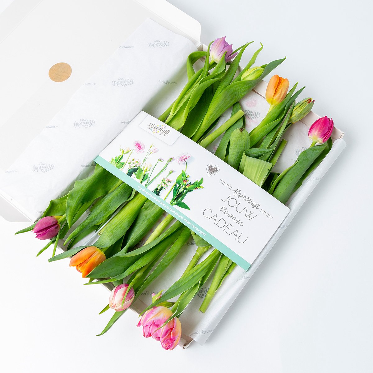 BloomGift | Brievenbus bloemen | Gemengde tulpen | Vrolijk brievenbus cadeau
