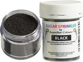 Sugarflair Sugar Sprinkles - Zwart - 40g - Gekleurde Suiker - Eetbare Taartdecoratie
