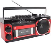 Lecteur de cassettes - Enregistreur de cassettes portable - Enregistreur de mémos - Enregistreur de cassettes - Cassette - Lecteur de cassettes portable - Avec Bluetooth - Rouge
