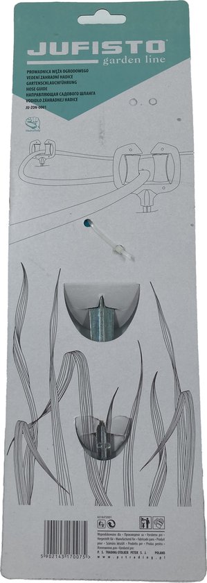 Relaxdays tuinslang geleider, set van 6, slanggeleider voor tuinslang, met grondpin, kunststof, Hx: 24 x 9 cm, groen